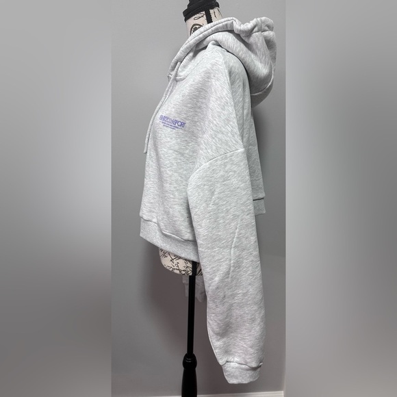 👚 Pink Soda Sport Women's Gray Cropped Pullover Sweater - Size /Medium, NWT - Picture 3 of 13